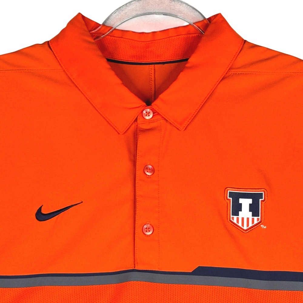 Nike Dri-FIT Mens XL Orange Short Sleeve Performance Golf Polo Shirt